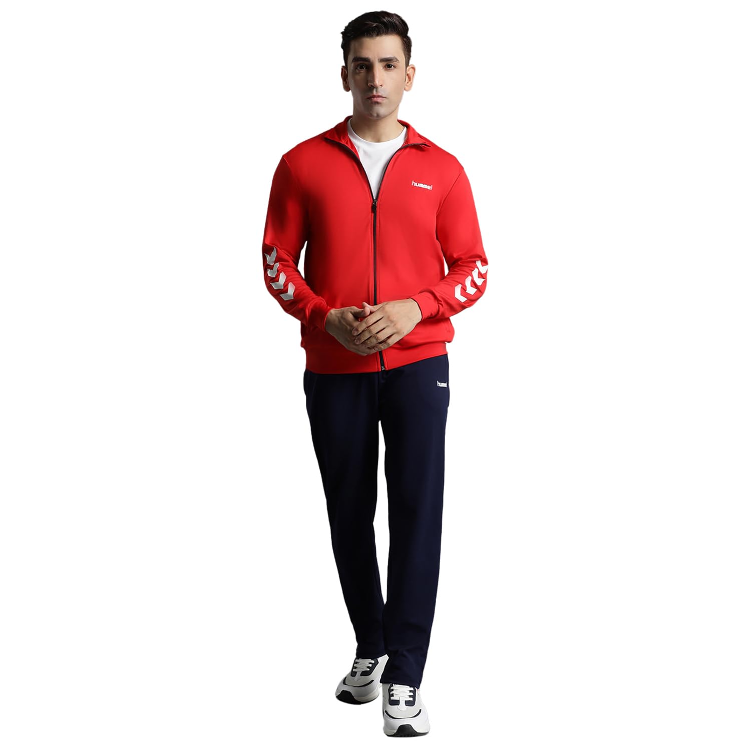 Vaquera スエット hummel 205876 Men's Ensemble Promo Poly Track Suit, Rouge